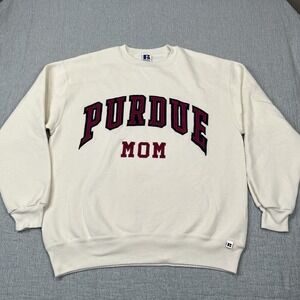 Vintage Purdue‎ University Sweatshirt XL Mom Pullover 90s USA Made